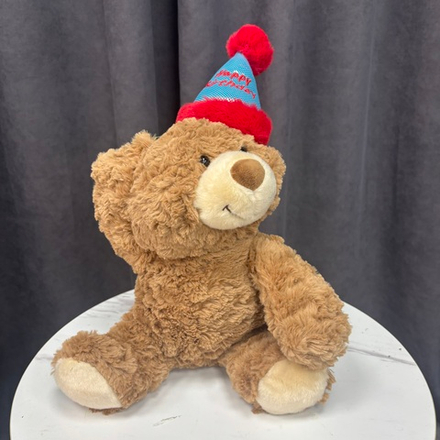 Мишка в колпаке happy birthday