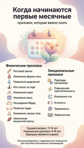 Когда начинаются первые месячные: признаки, которые важно знать?