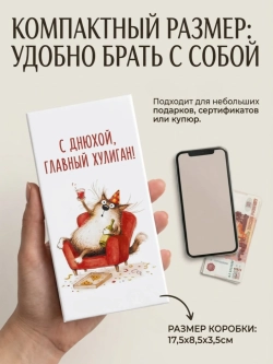 Купюрница с приколом "С днюхой, главный хулиган!"