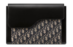 DIOR Smooth Cow Leather Laptop Protective Case Bag Men"s Black/Beige