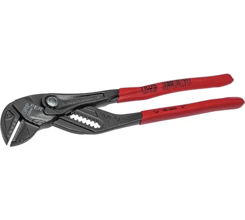 NWS Клещи переставные-гаечный ключ Gripper K2, 250 мм, покрытие TitanFinish, обливные рукоятки