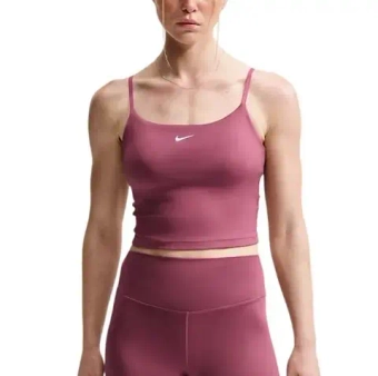 Женский топ теннисный Nike One Medium Support Padded Adjustable Sports Bra Tank - pink smoke