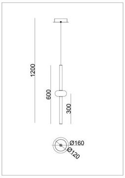 Подвесной светодиодный светильник 12W 3500К A6838SP-12SM чёрный/чёрный Rigla Arte Lamp