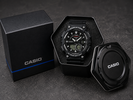 Casio AEQ-110W-1A — мужские электронные часы