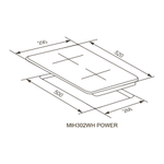 Индукционная варочная панель Meferi MIH302WH POWER фото 11