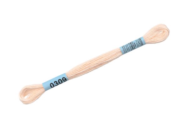 Мулине Gamma 100% хлопок, цв.0309 св-розовый, 24 мотка по 8 метров