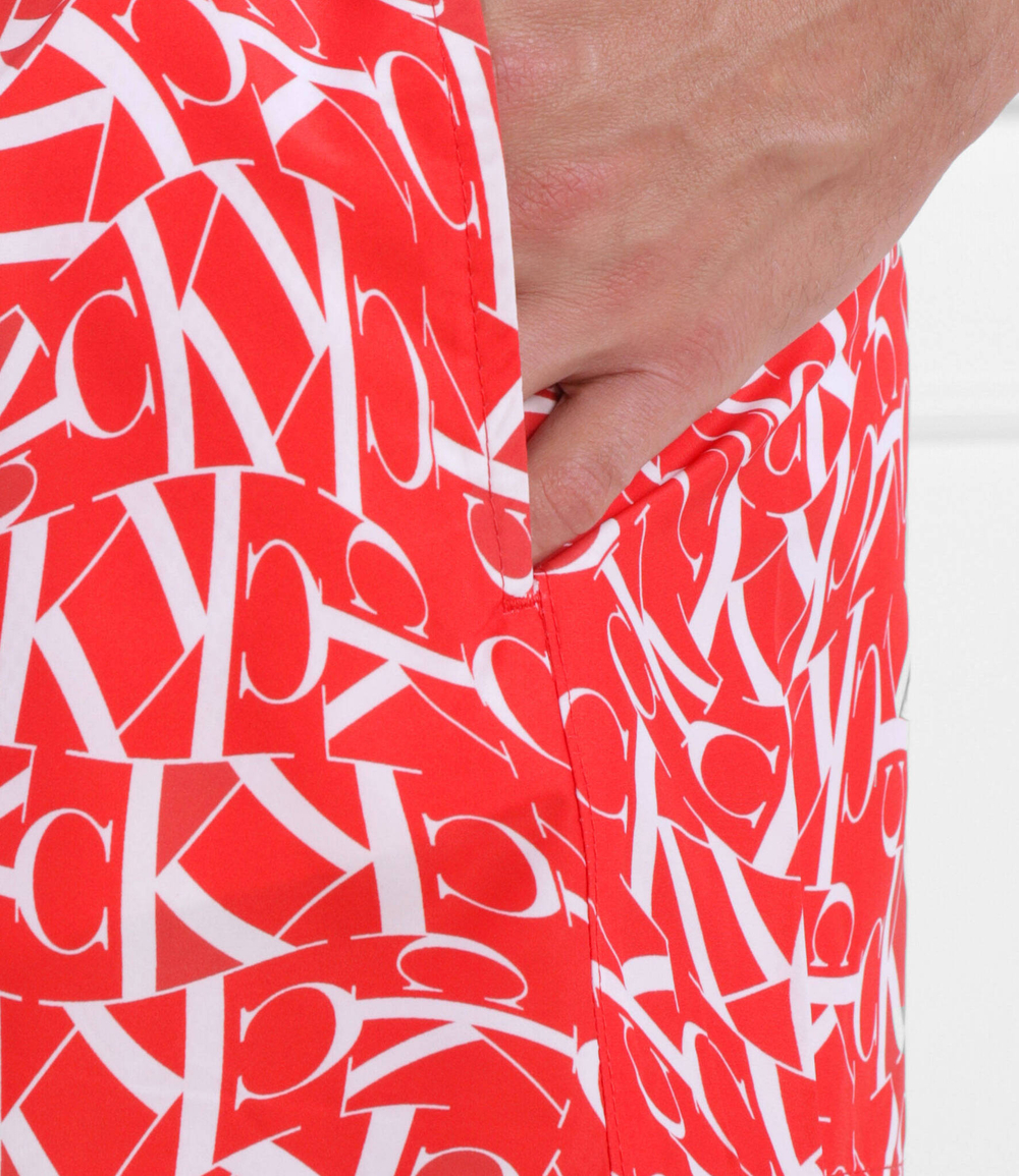 Шорты для плавания MEDIUM DRAWSTRING-PRINT Calvin Klein Swimwear - красный(KM0KM00802)