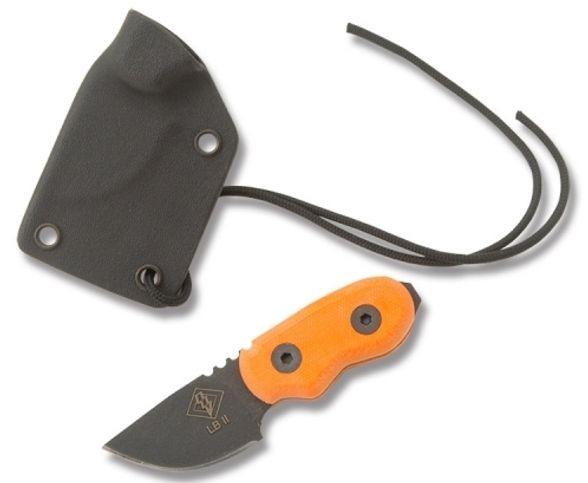 Цена наНож с фиксированным клинком Ontario Little Bird Orange Micarta W/Glass Breaker, сталь 1095, рукоять микарта, orange/black