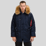 Парка Alpha Industries N-3B Slim Fit Replica Blue (Синяя)