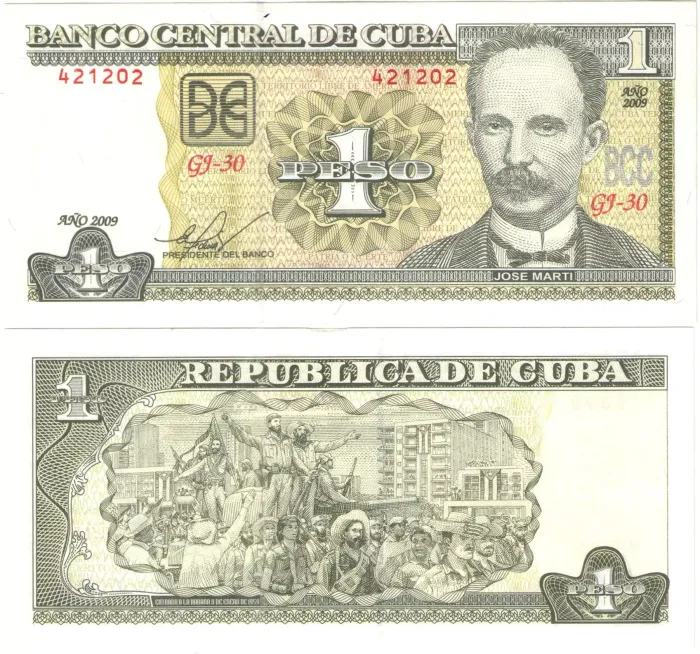 1 песо 2009 Куба 1 песо 2009 Куба