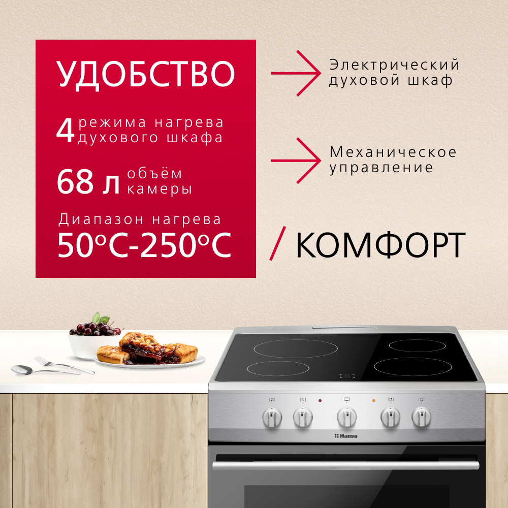 Электрическая плита Hansa FCCS63000