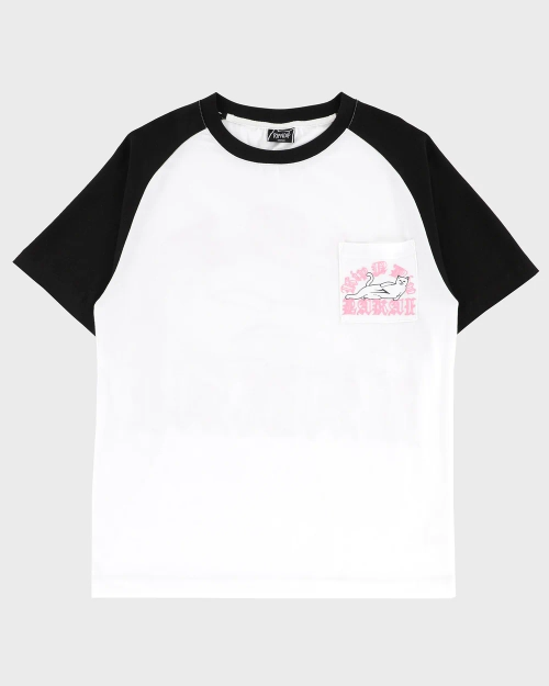Футболка RIPNDIP X LAKAI Raglan Tee White / Black