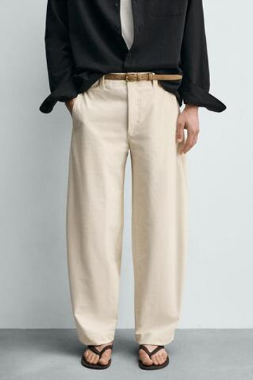ZARA БРЮКИ BALLOON FIT, ЭКРЮ