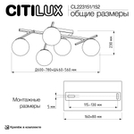 Citilux DORSY CL223152 LED Люстра поворотная Чёрная