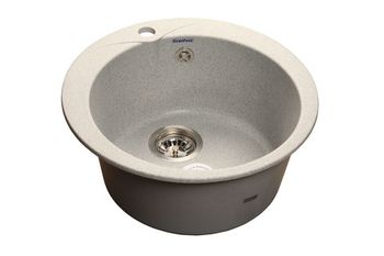 GRANFEST Мойка мрамор RONDO GF-R--480  D=480 мм  серый  арт.GF-