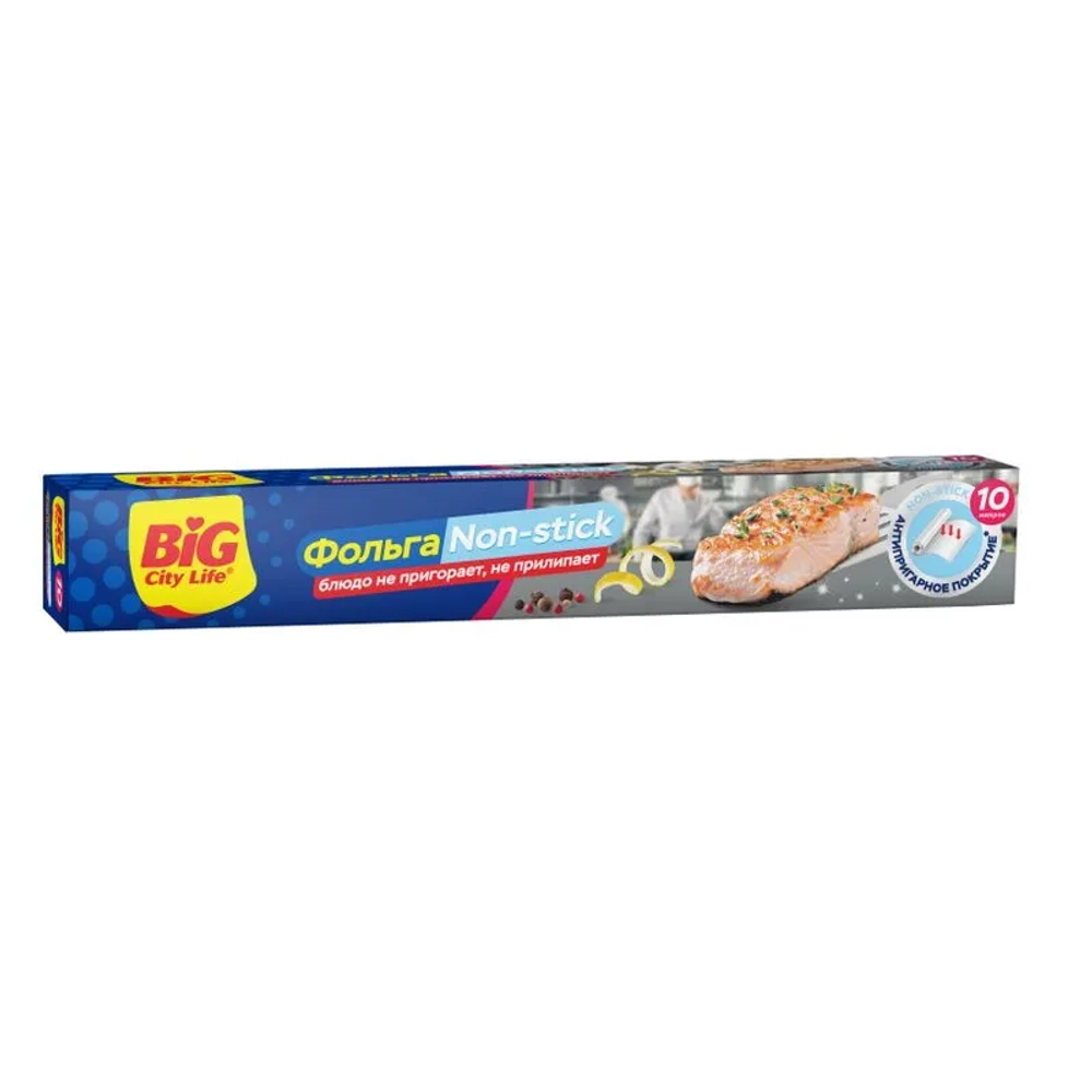 BIG City Фольга алюминиевая Non-stick 10м, блок 9 шт.