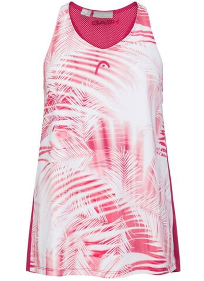 Женский топ теннисный Head Agility Tech Tank Top - mulberry/print vision