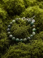 Браслет Лесной нефрит / Forest jade