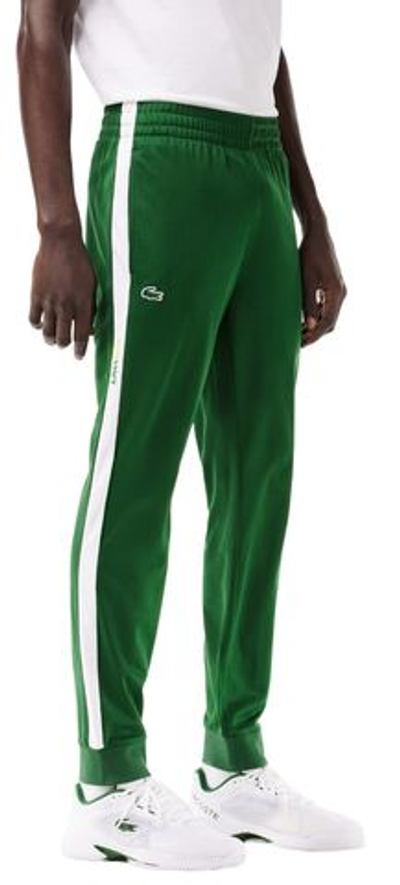 Мужские теннисные штаны Lacoste Technical Pants - green/white