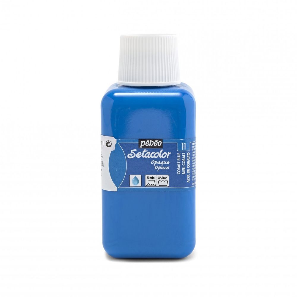 Краска для ткани непрозрачная Setacolor Opaque 250 мл, 296-011 кобальт синий, Pebeo, 296-011