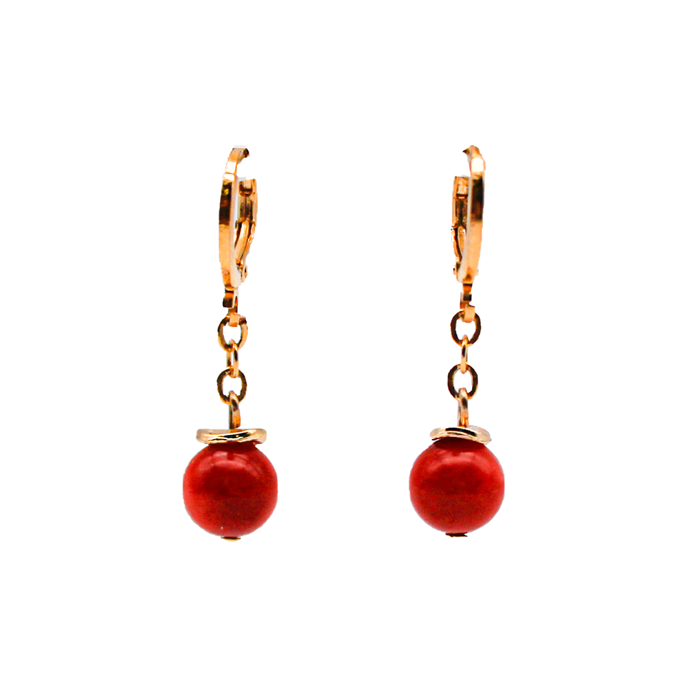 Серьги из коралла