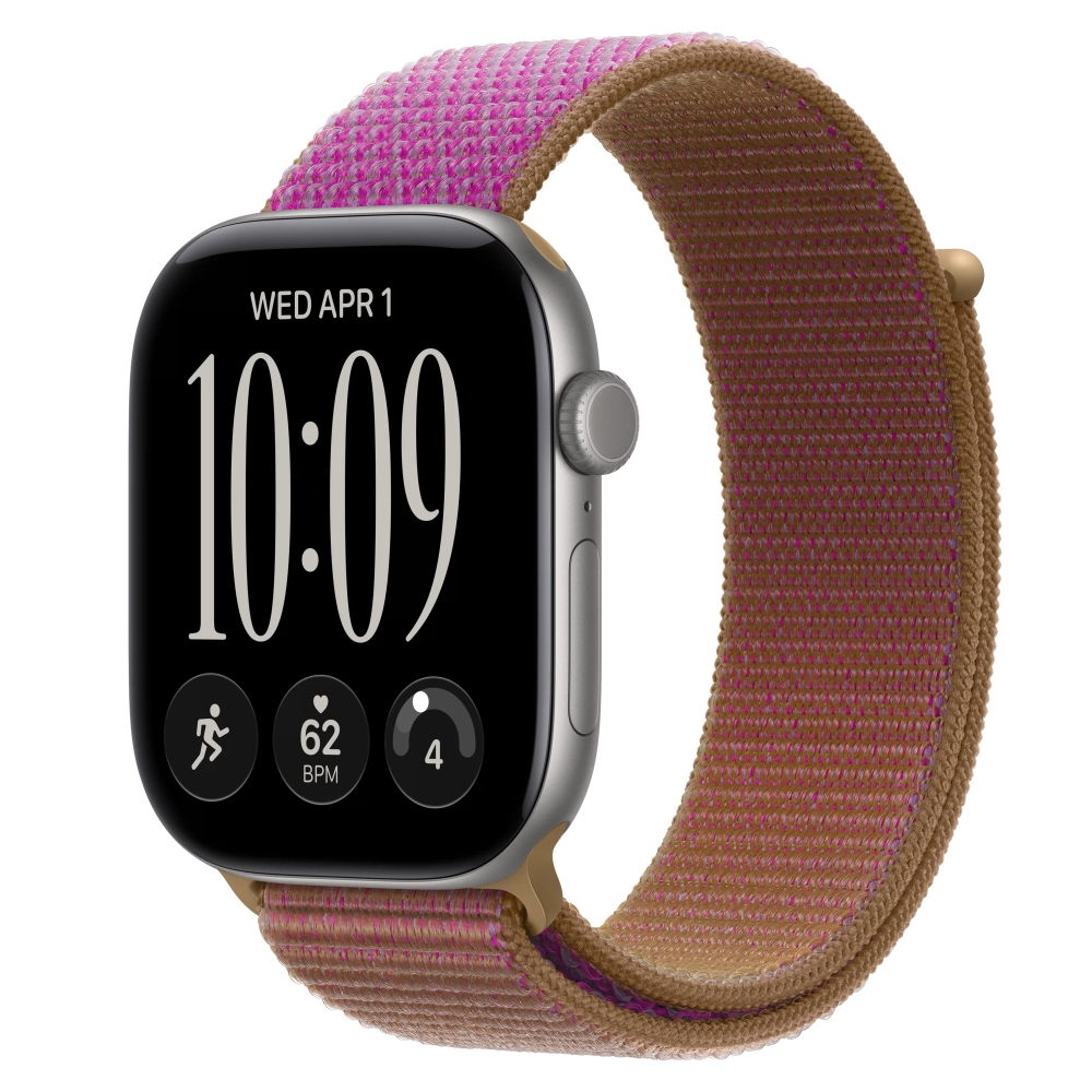 Умные часы Apple Watch Series 12 GPS, 46mm, Space Gray Aluminum Case with Magenta Sport Loop