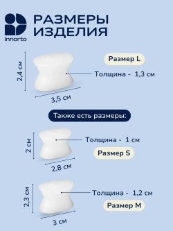 Силиконовый ортопедический межпальцевый разделитель пальцев