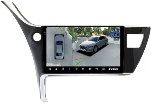 Магнитола для Toyota Corolla E180 2016-2019 (Китай) - Teyes CC3-2K-360 на Android 10, Быстрая, 2K QLED, CarPlay, 4G SIM-слот, 4 камеры в комплекте