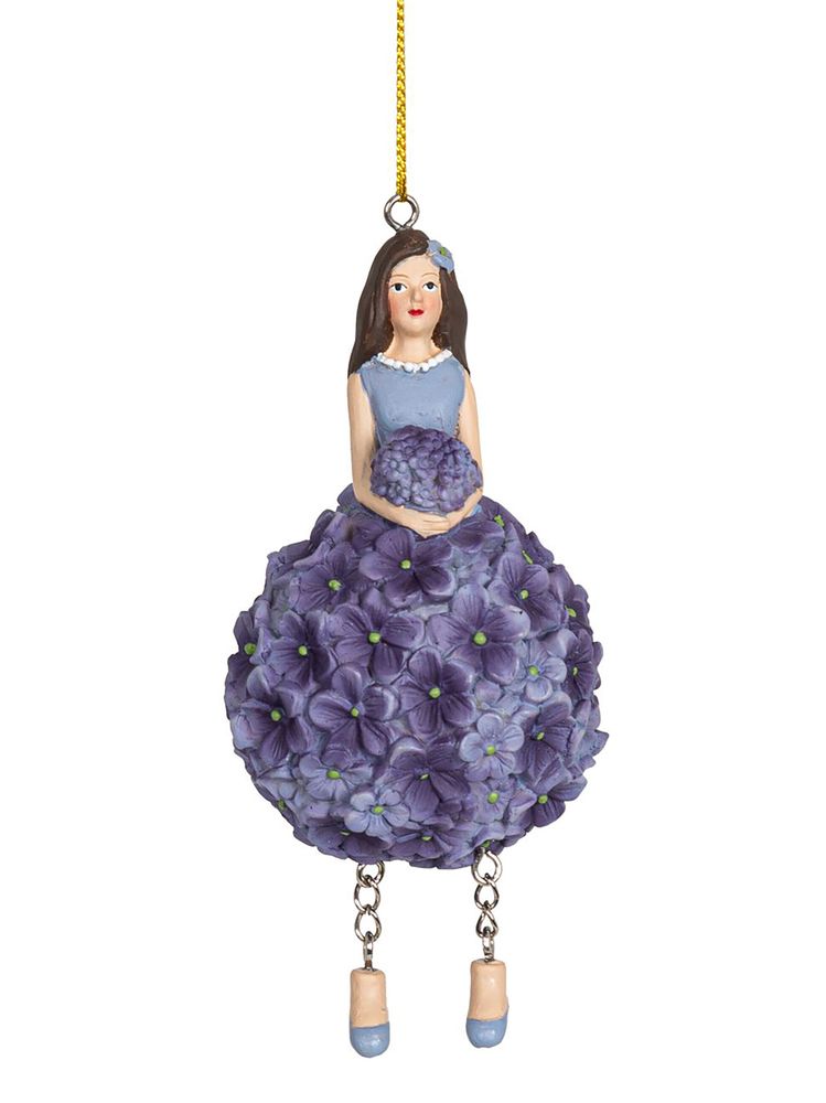 Фигурка декоративная Fiebiger Floristik: Blumenmädchen (цветочная фея) Гортензия, 850019-600
