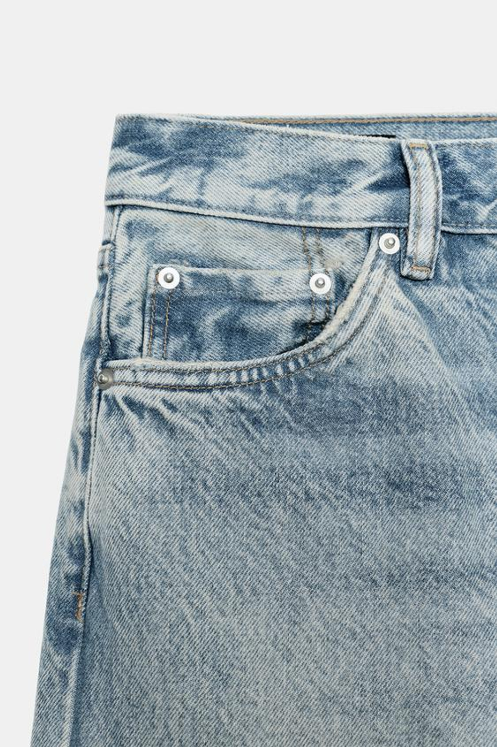 ZARA ДЖИНСЫ ZW COLLECTION ПРЯМОГО КРОЯ СО СРЕДНЕЙ ПОСАДКОЙ, ГОЛУБОЙ
