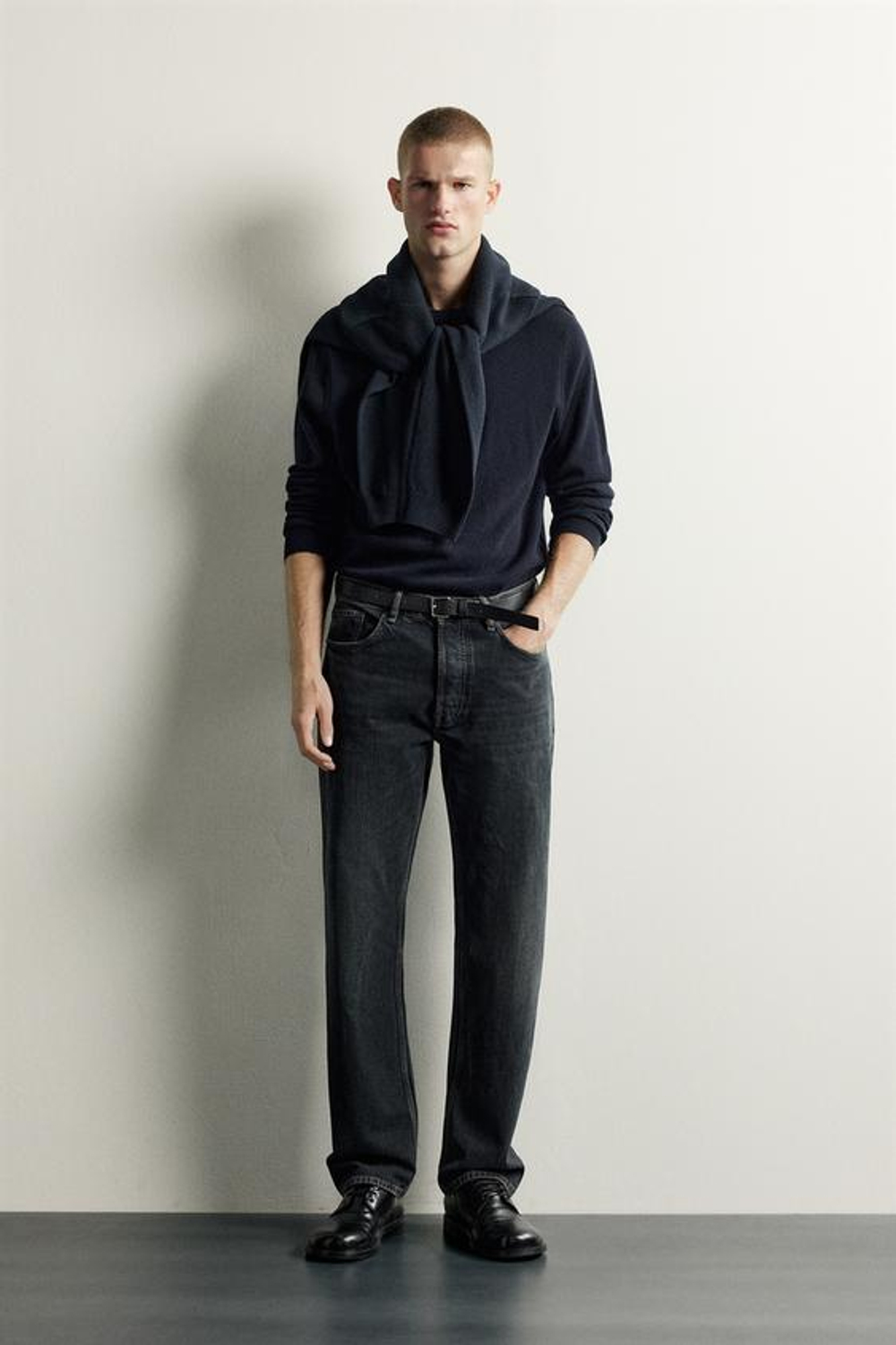 ZARA ДЖИНСЫ STRAIGHT LEG, МОРСКОЙ СИНИЙ