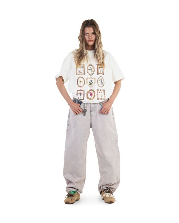 Джинсы Loose Fit лиловые - фото 5