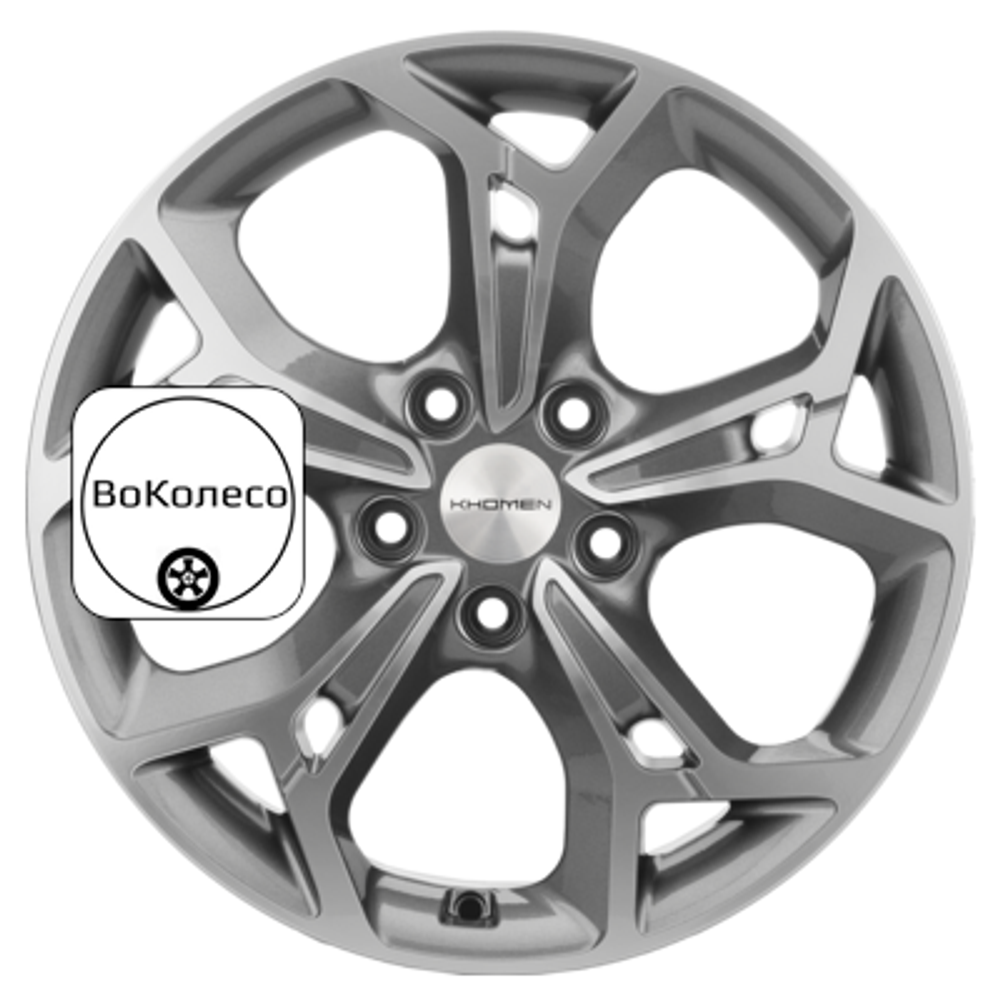 7x17/5x114,3 ET45 D66,1 KHW1702 (Teana/X-trail) Gray-FP Khomen Wheels