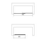 Душевая шторка на ванну VSB-6E900CL-L, 900*1400, хром, стекло прозрачное, левая,