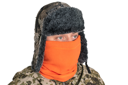 Шарф 3 в 1 , из оранжевого флиса, Хольстер