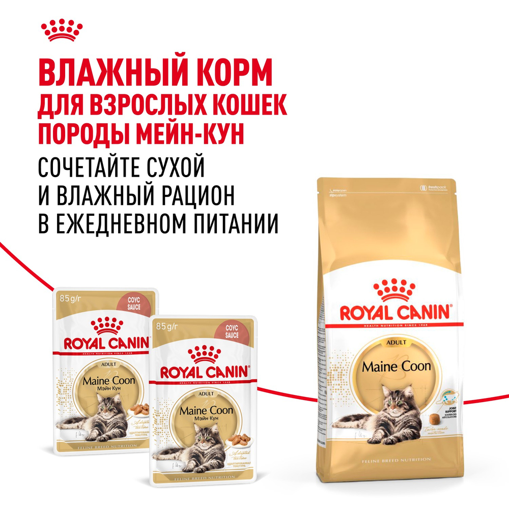 Royal Canin Maine Coon Adult Мейн Кун Эдалт Корм сухой для взрослых кошек породы Мэйн Кун 2кг
