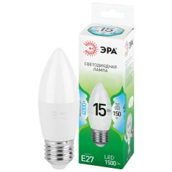 Лампа светодиодная ЭРА GREEN LINE LED B35-15W-840-E27 GL 15Вт свеча яркий белый свет E27 | Лампы cветодиодные Свеча (B/C)