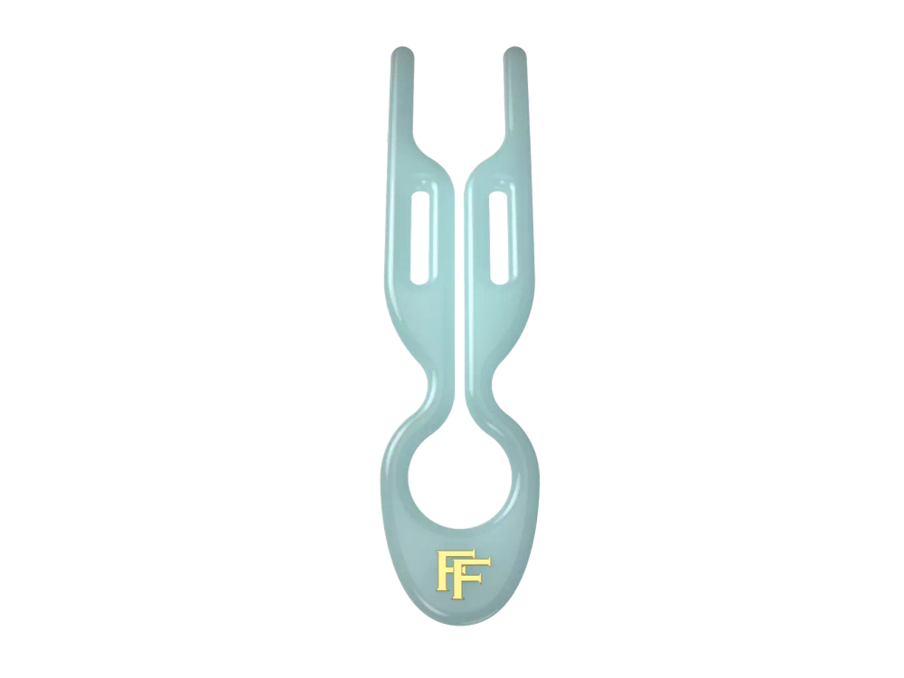 NO 1 HAIRPIN | TANTALIZING BLUE - 3X HAIRPINS/BOX / Шпильки No1 Hairpin нежно-бирюзового цвета (набор из 3 шпилек)