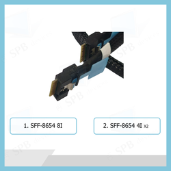 Кабель 2xSLIMLINE SAS 4i SFF-8654 - SLIMLINE SAS 8i SFF-8654 0.8 м