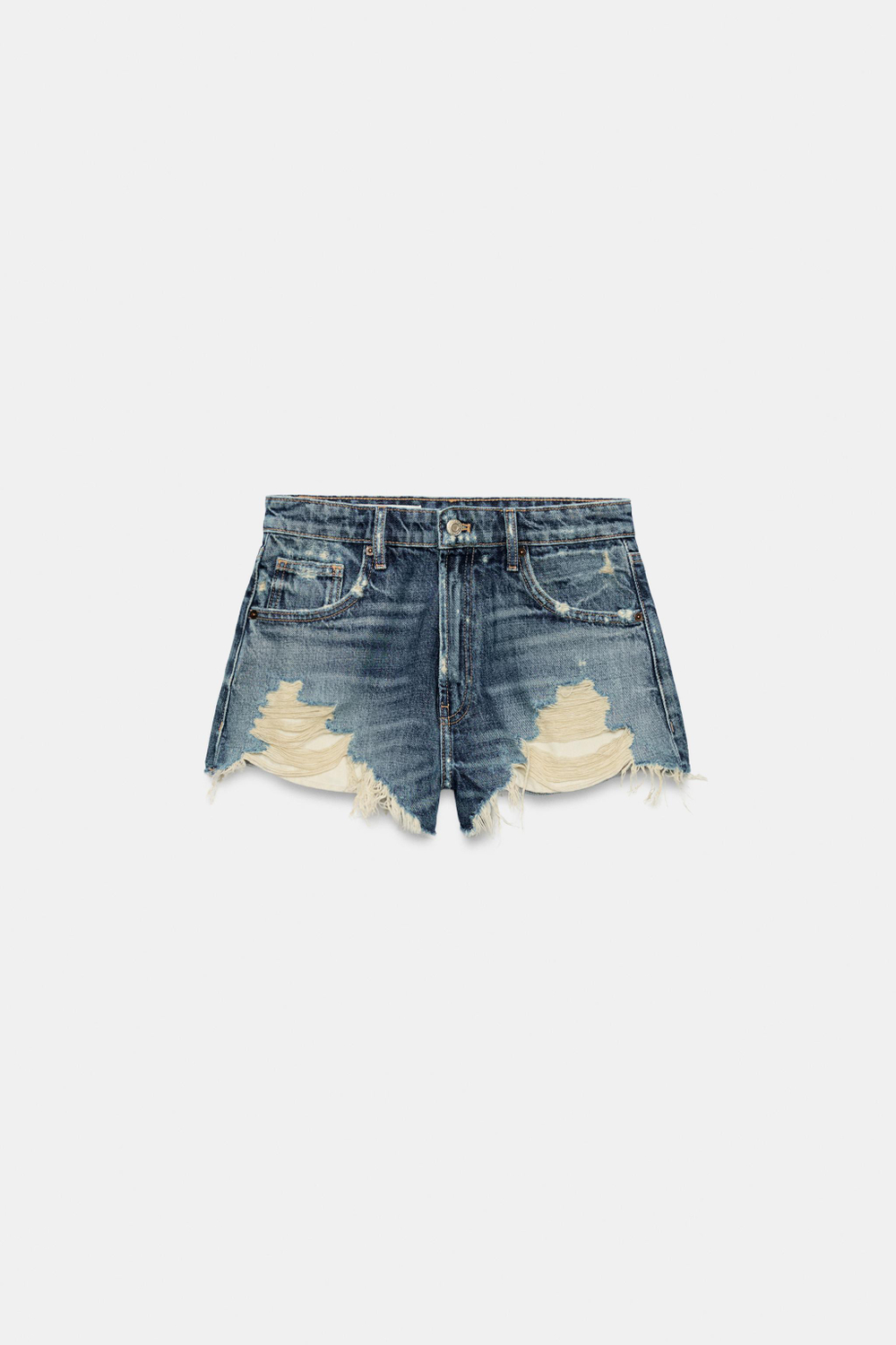 ДЖИНСОВЫЕ ШОРТЫ TRF С ВЫСОКОЙ ПОСАДКОЙ — ZARA
