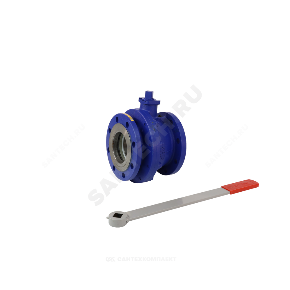 Кран шаровой чугун 565A Ду 125 Ру16 фл рукоятка Тмакс=150 оС Zetkama 565A125C09