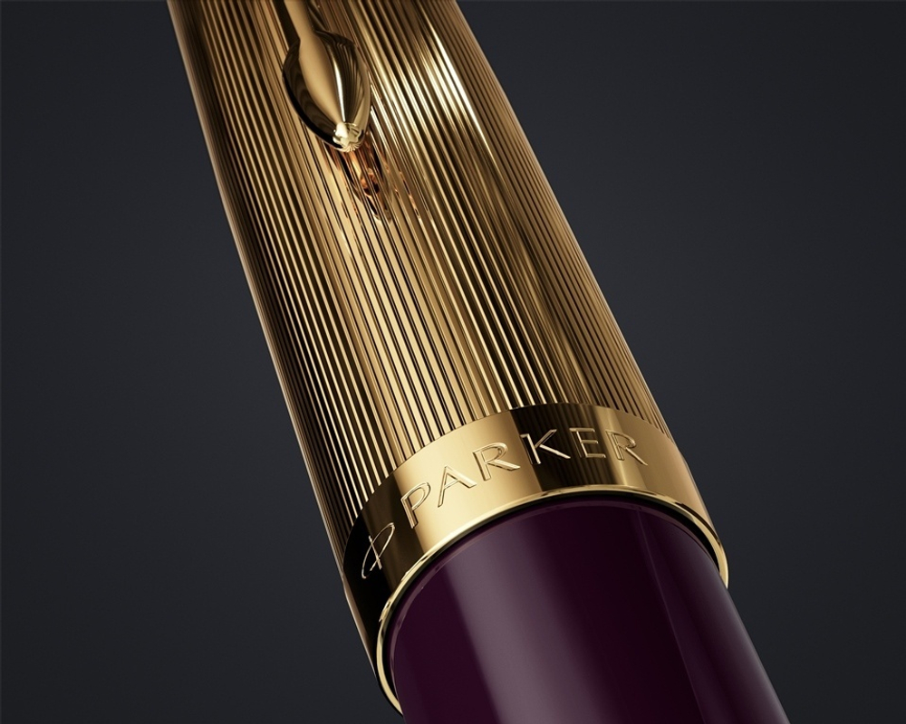 Перьевая ручка Parker 51 DELUXE PLUM GT, перо: F, цвет чернил: black, в подарочной упаковке.