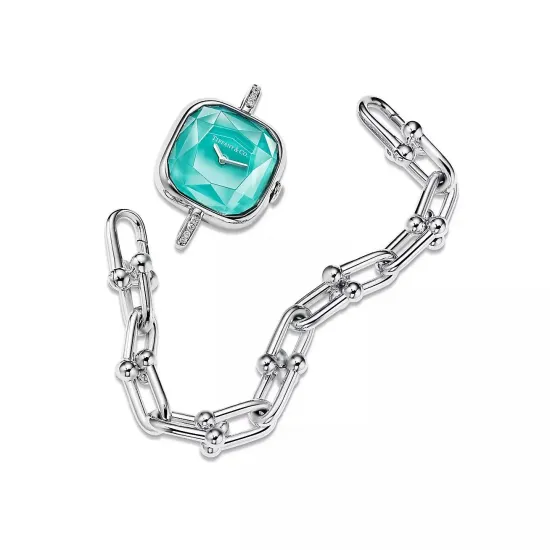 Tiffany HardWear Watch in Sterling Silver and Steel with Diamonds