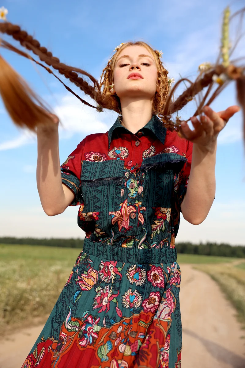Платье "Андрэ (миди). Цветущий июнь"