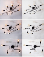 Ceiling design lamp Spider  (8 lampshades)