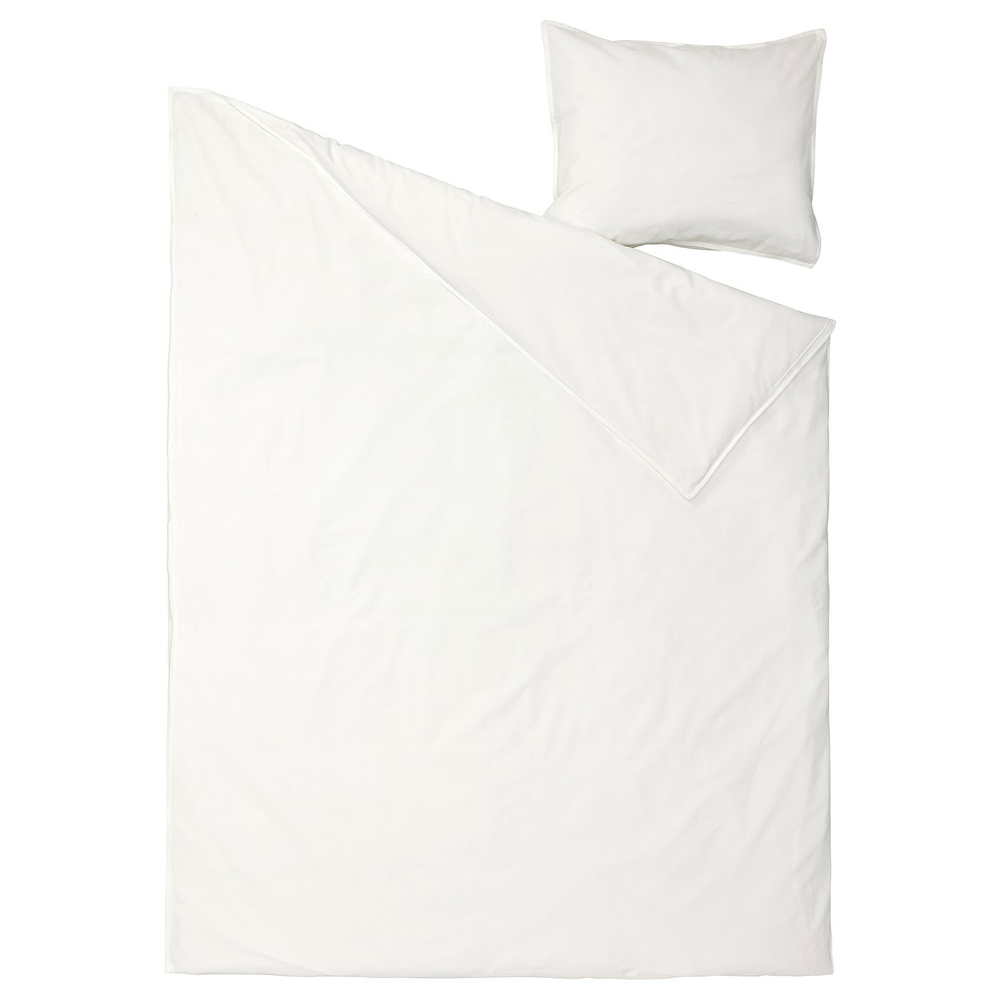 IKEA ÄNGSLILJA  (ИКЕА ЭНГСЛИЛЙА)  -  Пододеяльник и наволочка - белый 150x200/50x60 см