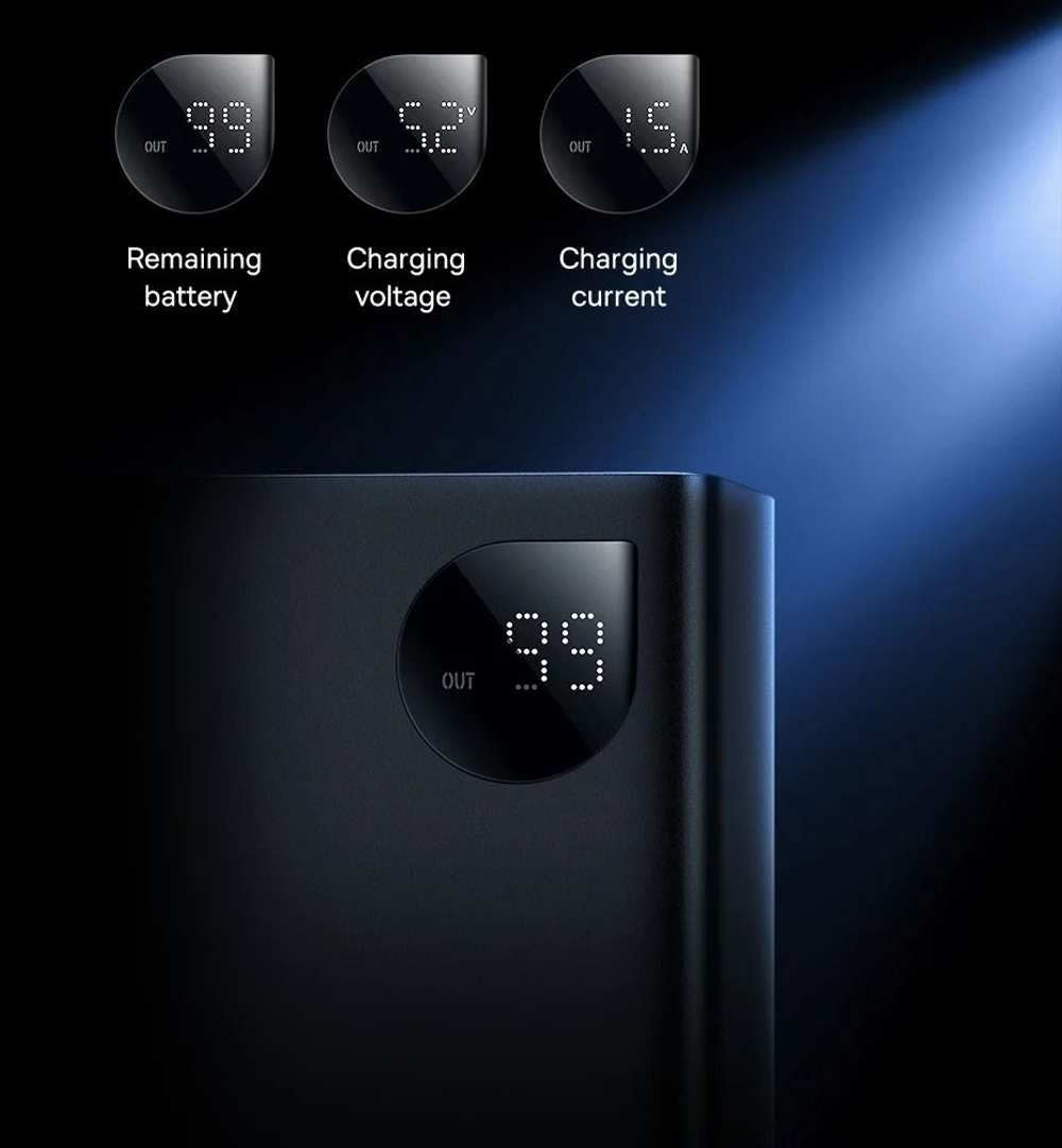 Внешний аккумулятор повербанк чёрный Power Bank 24000mAh 140W BASEUS PPADM140