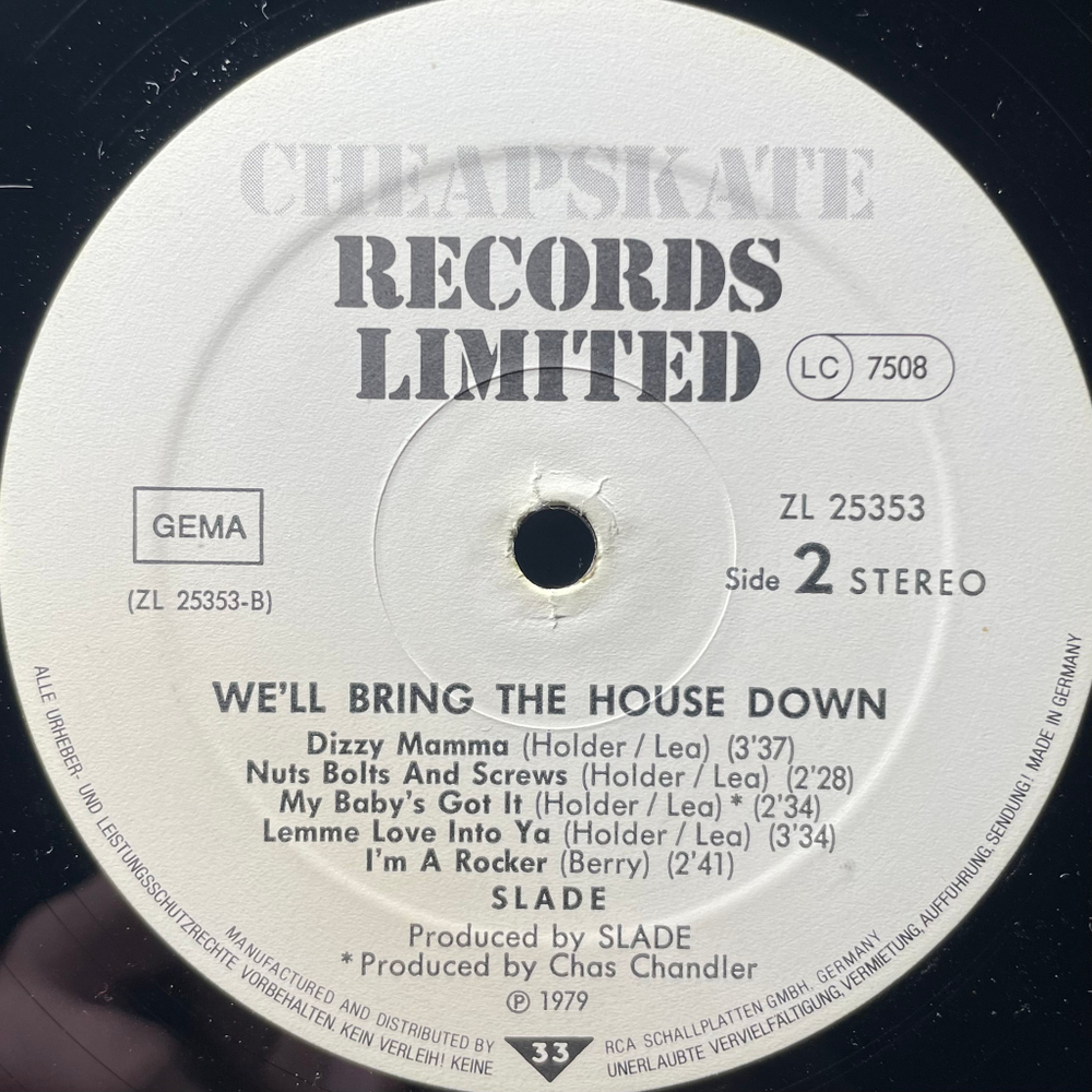 Slade ‎– We'll Bring The House Down (Германия 1981г.)