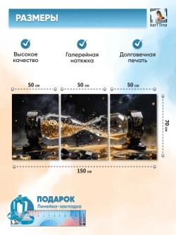 Картина на стену "Крах совершенства", модульная