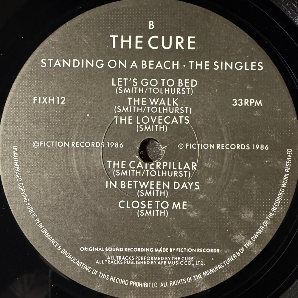 The Cure ‎– Standing On A Beach • The Singles (Англия 1986г.)